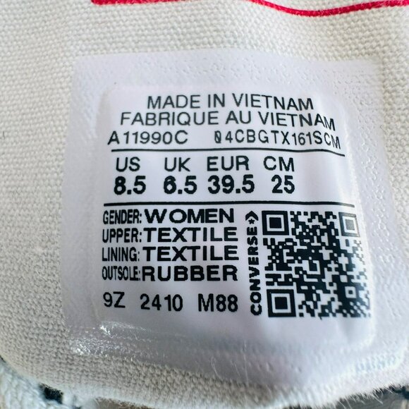 ⭐Converse Chuck 70 Hi Floral Tapestry Sz 8.5 Women's Shoes Sneaker Black A11990C - Picture 12 of 12